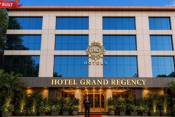 Hotel Grand Regency facade at dusk