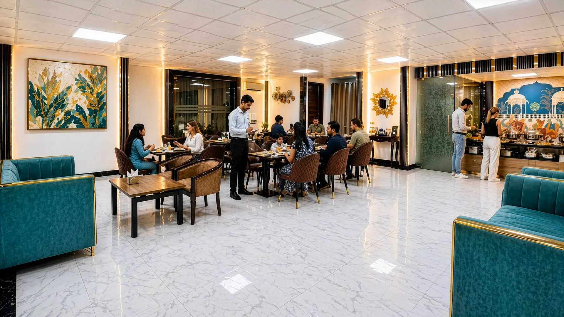 Hotel JMK in-house dining area