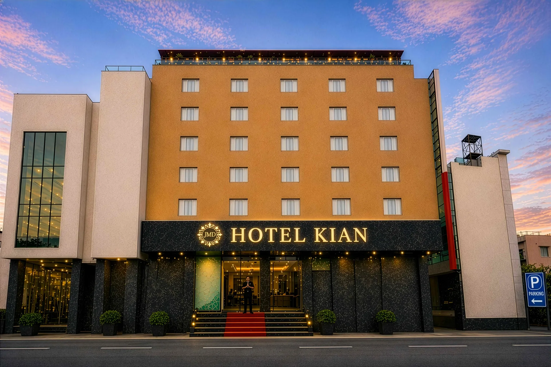 Hotel Kian facade, Pravakar's Hospitality